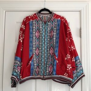 NWT Johnny Was Reversible Silk Jacket Size XL